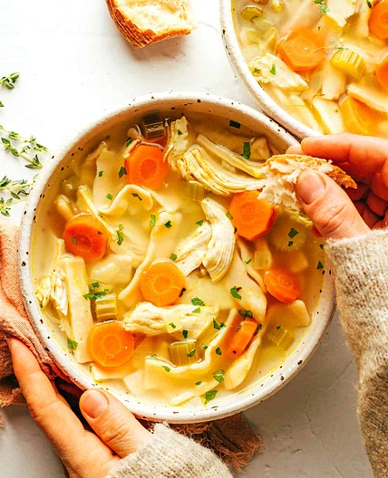The Coziest Chicken Noodle Soup