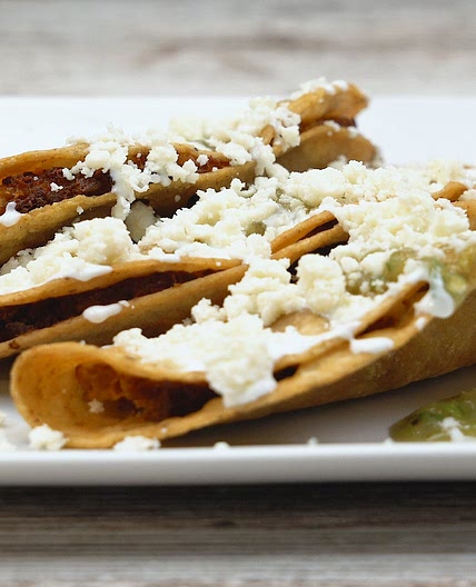 Crunchy Chorizo Refried Bean Tacos