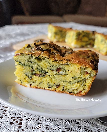 Proja sa Blitvom/Savory Cornbread with Swiss Chard