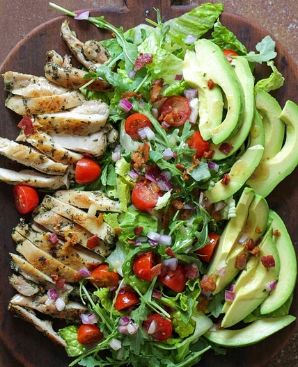 Rosemary Chicken Salad with Avocado and Bacon