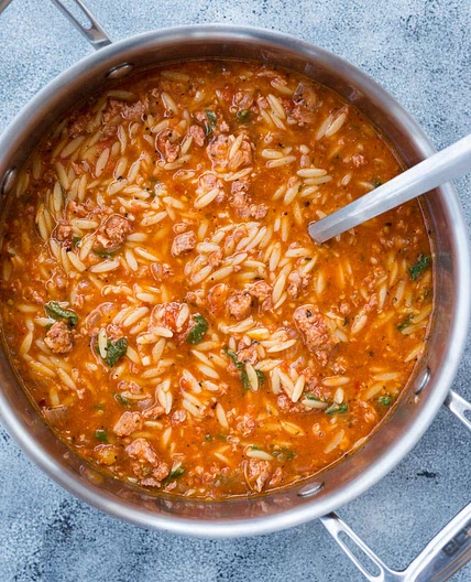Italian Sausage Soup With Orzo