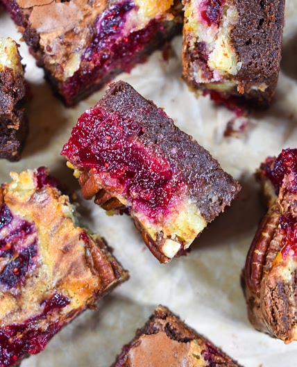 Brie and Cranberry Brownies