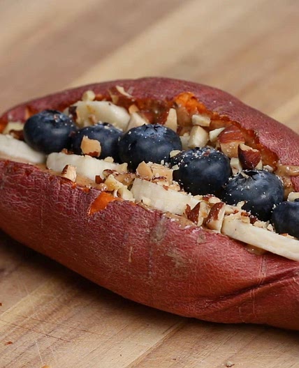 Loaded Breakfast Sweet Potato Recipe by Tasty