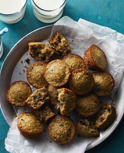 Flourless Banana Chocolate Chip Mini Muffins