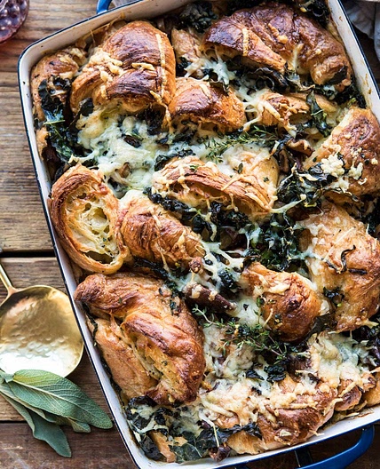 Herby Mushroom Croissant Stuffing