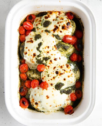 Easy Baked Pesto Mozzarella Chicken Recipe