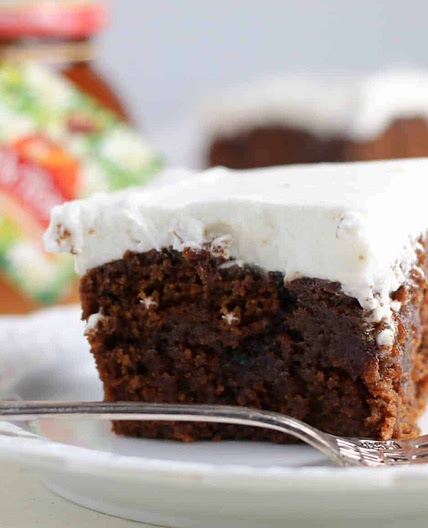 Gingerbread Poke Cake