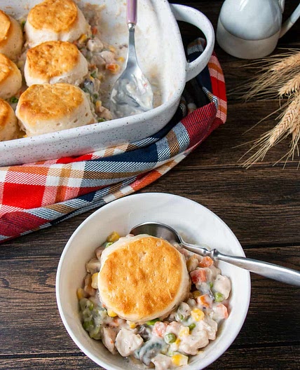 Leftover Turkey Biscuit Casserole