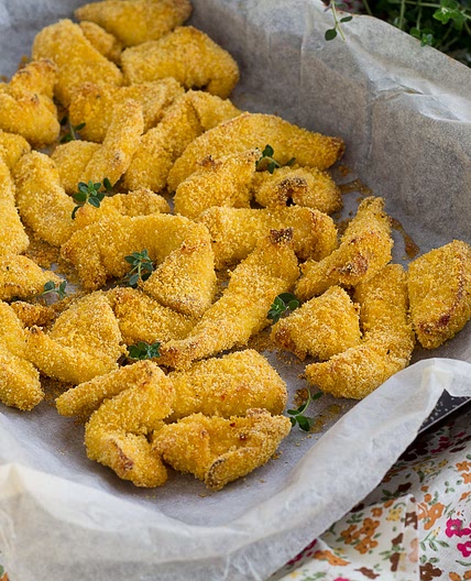 Bocconcini di pollo al forno croccanti