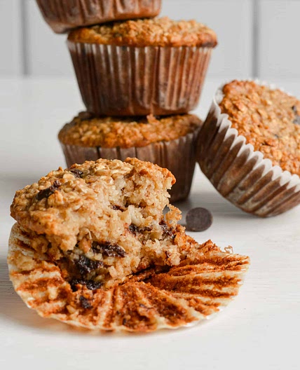 Banana Oatmeal Chocolate Chip Muffins