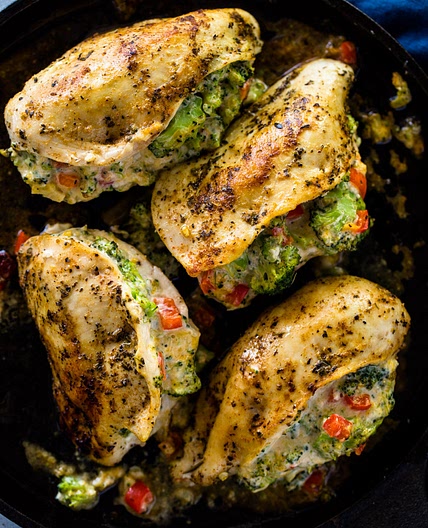 Broccoli Stuffed Chicken Breasts