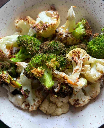 Easy Air Fryer Broccoli and Cauliflower