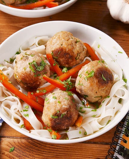 Instant Pot Thai Turkey Meatballs With Rice Noodles