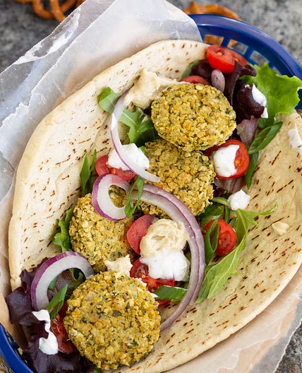 Canned Chickpea Baked Falafel
