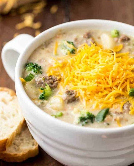 Cheeseburger Broccoli Soup