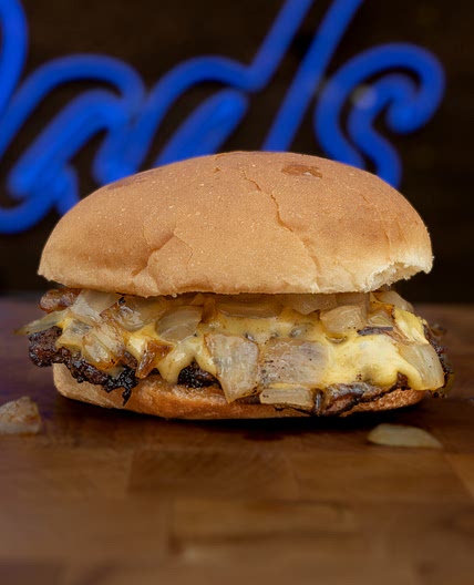 Smash Grated Butter Burger with Grilled Onions