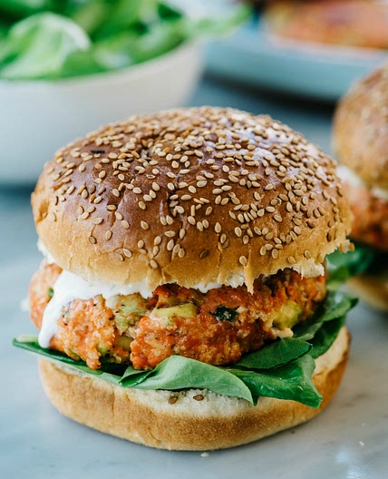 Salmon Burgers With Avocado