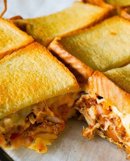 BBQ Chicken Grilled Cheese Casserole