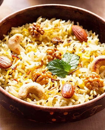 Kashmiri Pulao Recipe (Vegetarian)