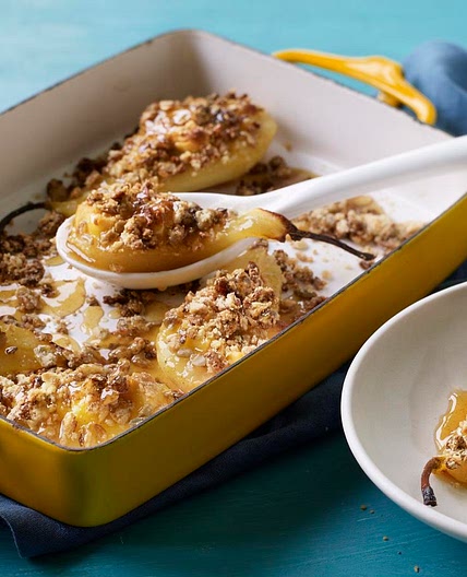 Half-a-pear crumble