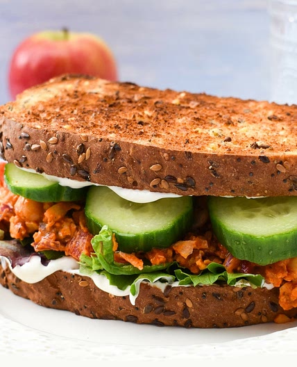 Vegan Gochujang Chickpea Smash for Sandwiches & Tacos
