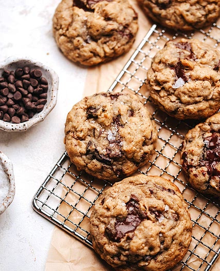 Brown Butter Oatmeal Chocolate Chip Cookies