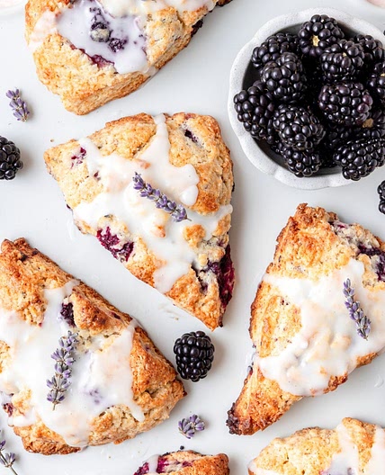 Blackberry Lavender Scones