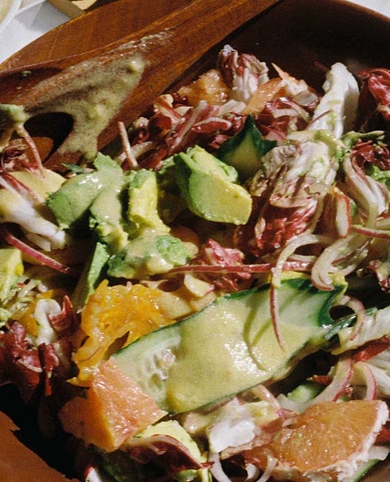 Summer hydration salad with kombucha dressing