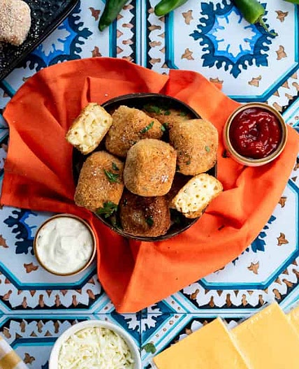 Spicy Breaded Jalapeno Mac and Cheese Bites