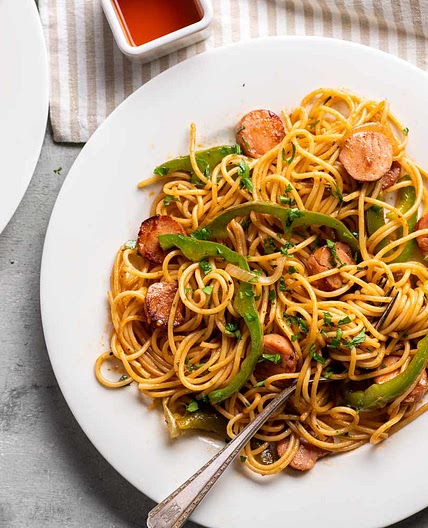 Spaghetti Napolitan (Japanese Ketchup Pasta)