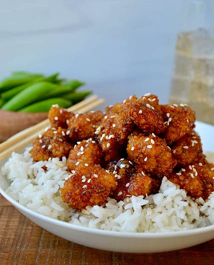 Crispy Baked Sesame Chicken