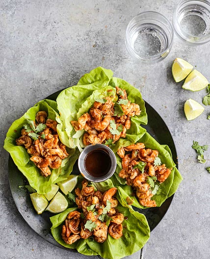 5-Ingredient Chipotle-Lime Shrimp Lettuce Cups