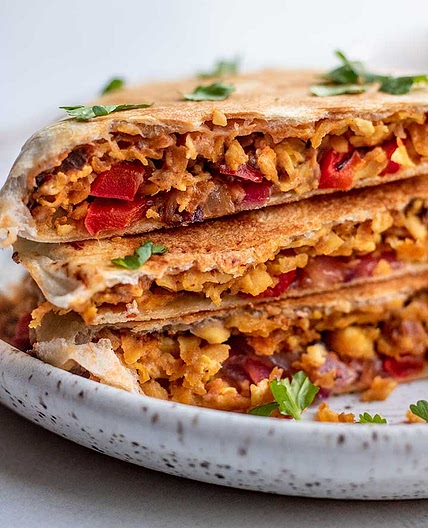 Crispy Shredded Chipotle Tofu Wraps