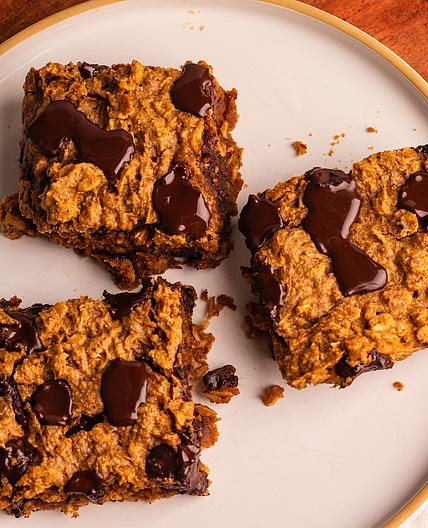 Vegan Pumpkin Oatmeal Bars (gluten free)