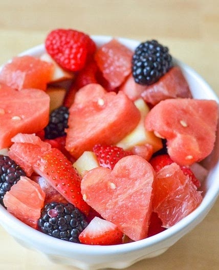 Easy Fruit Salad Recipe for Valentine's Day