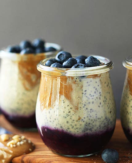 Peanut Butter and Jelly Chia Pudding