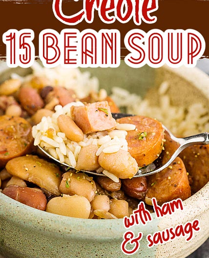 CREOLE 15 BEAN SOUP WITH SAUSAGE AND HAM