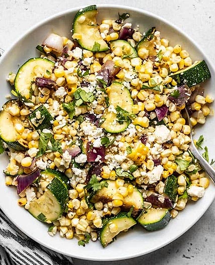 Charred Corn and Zucchini Salad