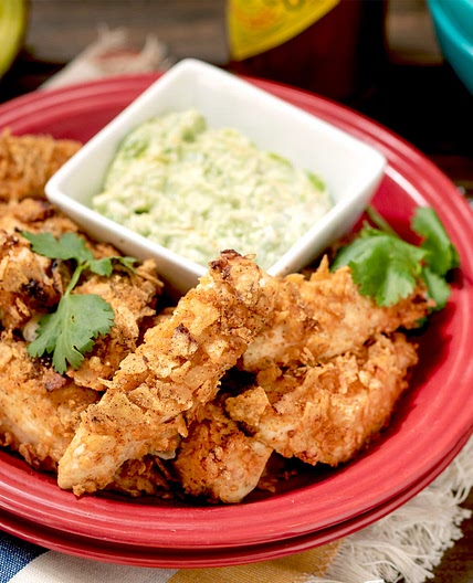 Air-Fryer Mexican Chicken Tenders & Avocado Sauce