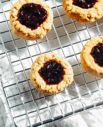 Peanut Butter Jelly Oatmeal Cookies