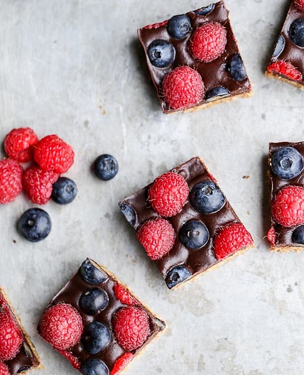 Chocolate Berry Bars (Paleo + Vegan)