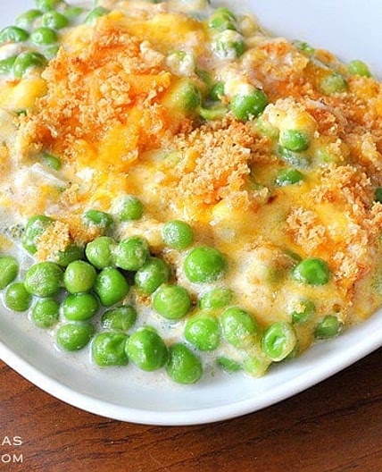 Au Gratin Creamed Peas