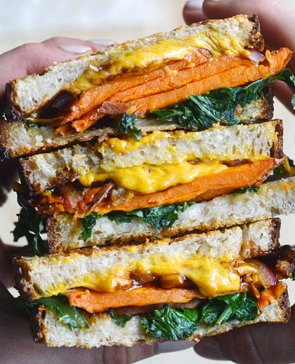 Vegan Balsamic Sweet Potato Grilled Cheese