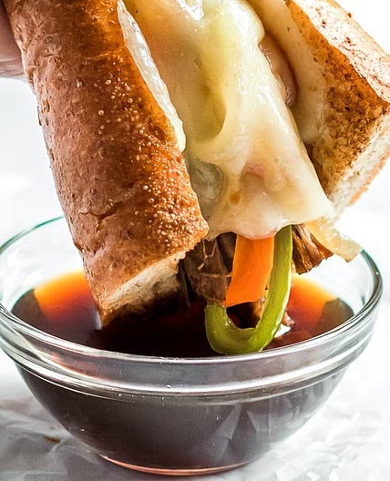 Slow Cooker French Dip Sandwich