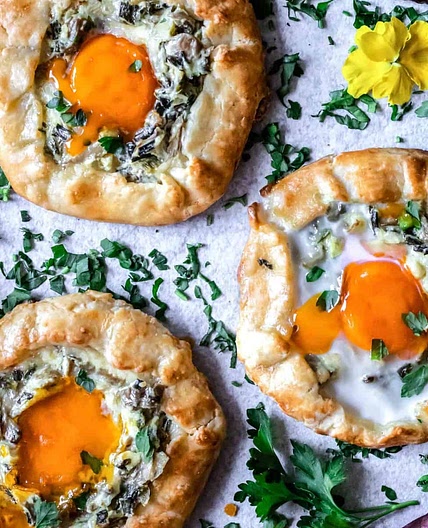 Mushroom and Egg Galette (Gluten-Free & Low FODMAP)