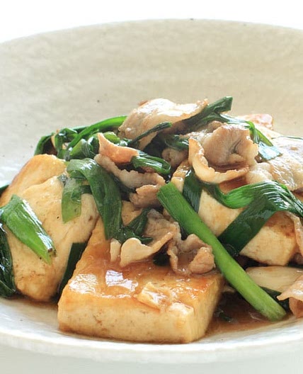 Stir-Fried Chinese Broccoli with Pork and Tofu