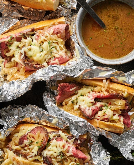 French Onion French Dip Sandwiches