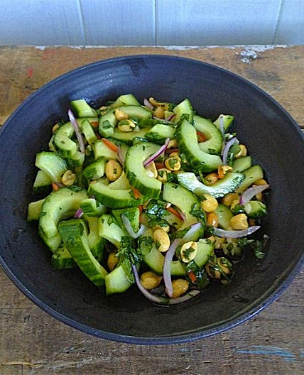 Cucumber Salad with Thai Chiles and Peanuts