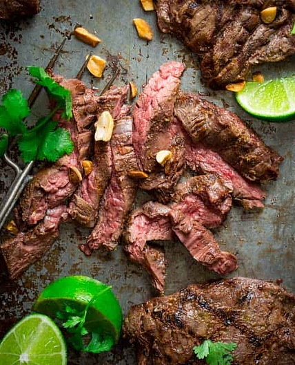 Grilled Skirt Steak with Thai Flavors
