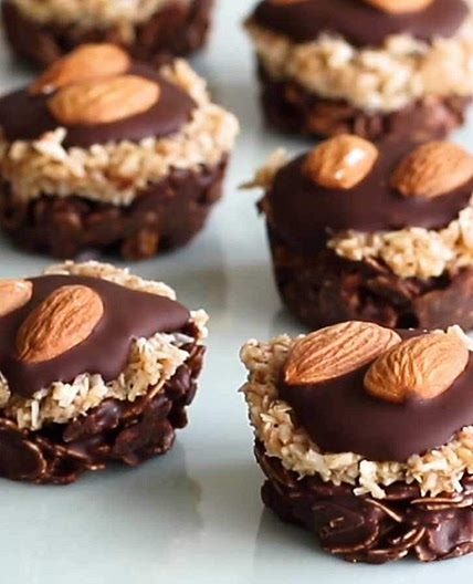 No Bake Almond Joy Cookies